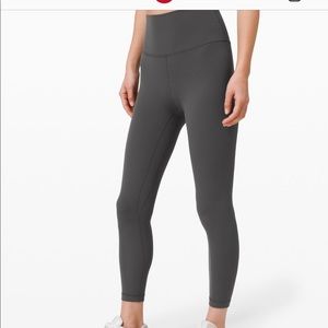 Lululemon 25” align leggings in graphite grey.